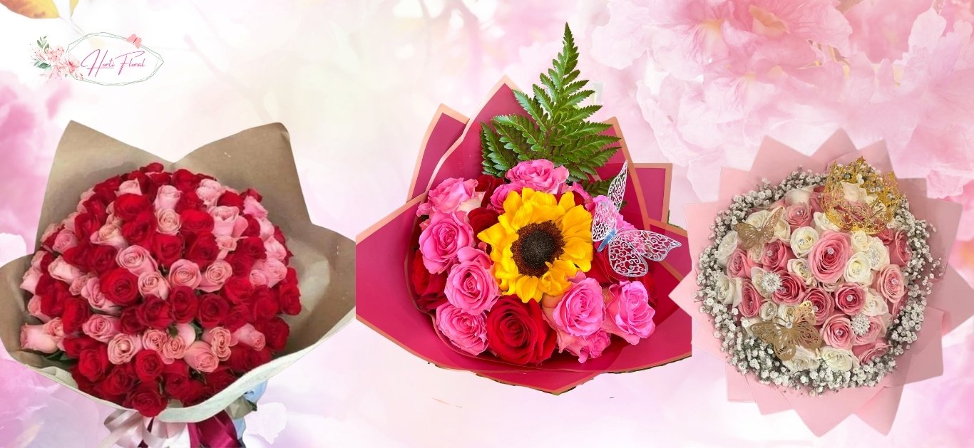 Incorporating Sunflower, Red Ramo Buchon, White flowers