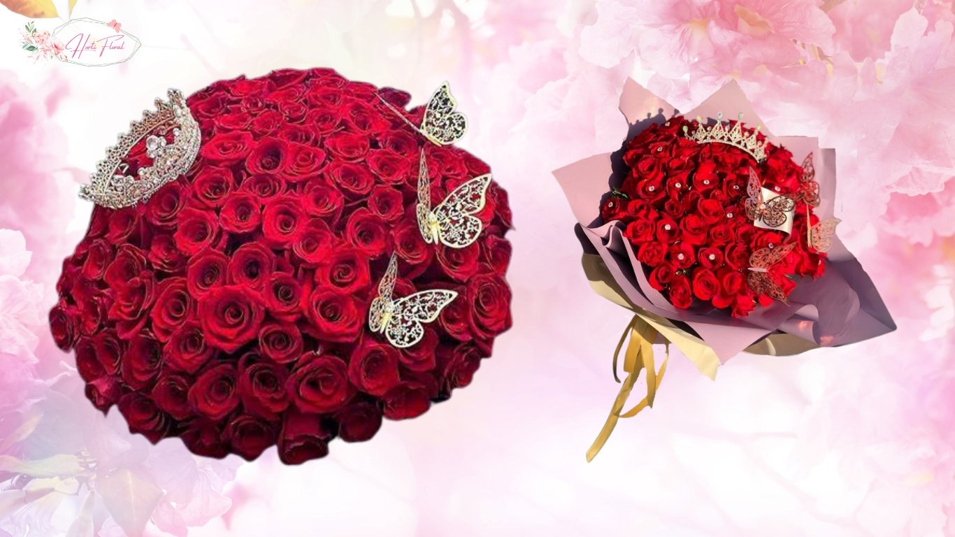 Ramo Buchon with Crown Designs
