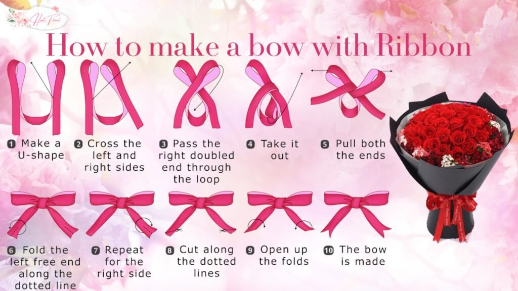 How to make a ramobuchon with ribbon bow