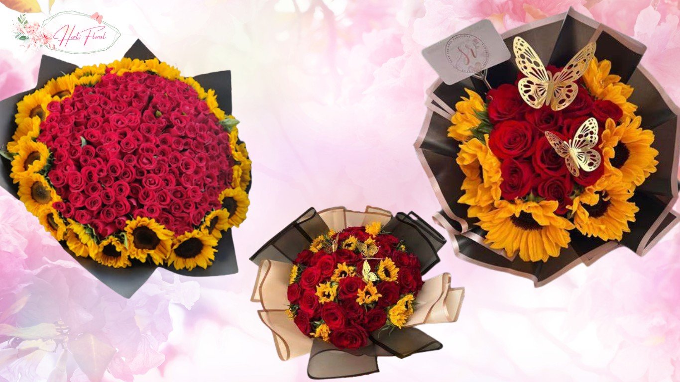 Ramo Buchon with Sunflowers Designs